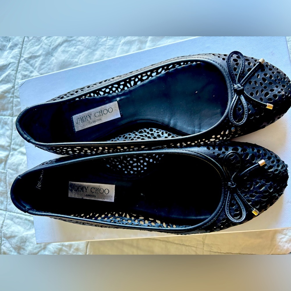 Jimmy Choo black ballerina flats